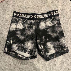 Under Armour spandex running shorts! Worn but still in great shape!